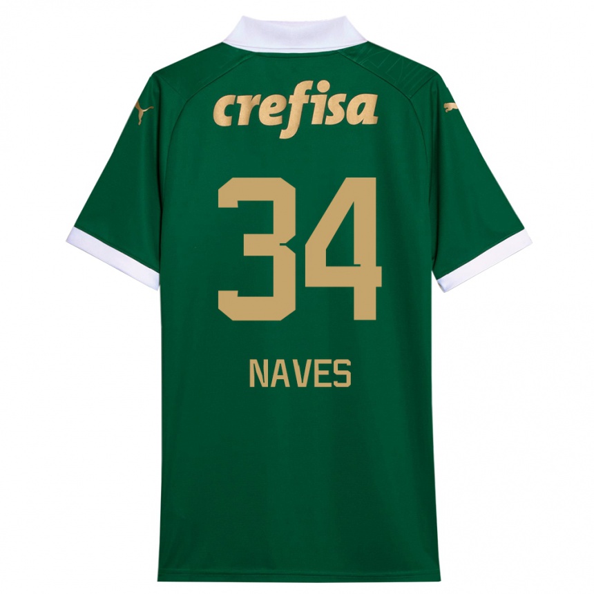 Vyrai Naves #34 Žalia Balta Namų Marškinėliai 2024/25 T-Shirt