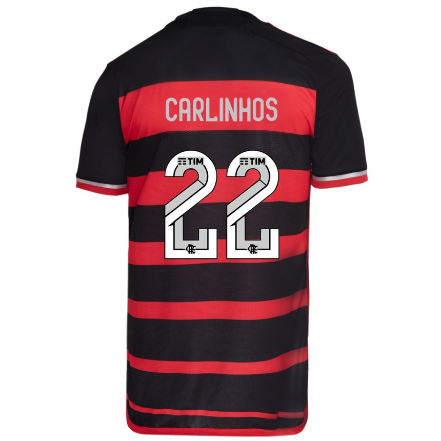 Vyrai Carlinhos #22 Raudona Juoda Namų Marškinėliai 2024/25 T-Shirt