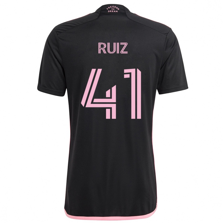 Vyrai David Ruíz #41 Juoda Išvykos Marškinėliai 2024/25 T-Shirt