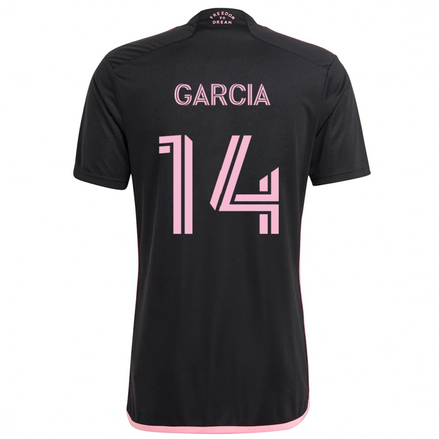 Vyrai Santiago Garcia #14 Juoda Išvykos Marškinėliai 2024/25 T-Shirt