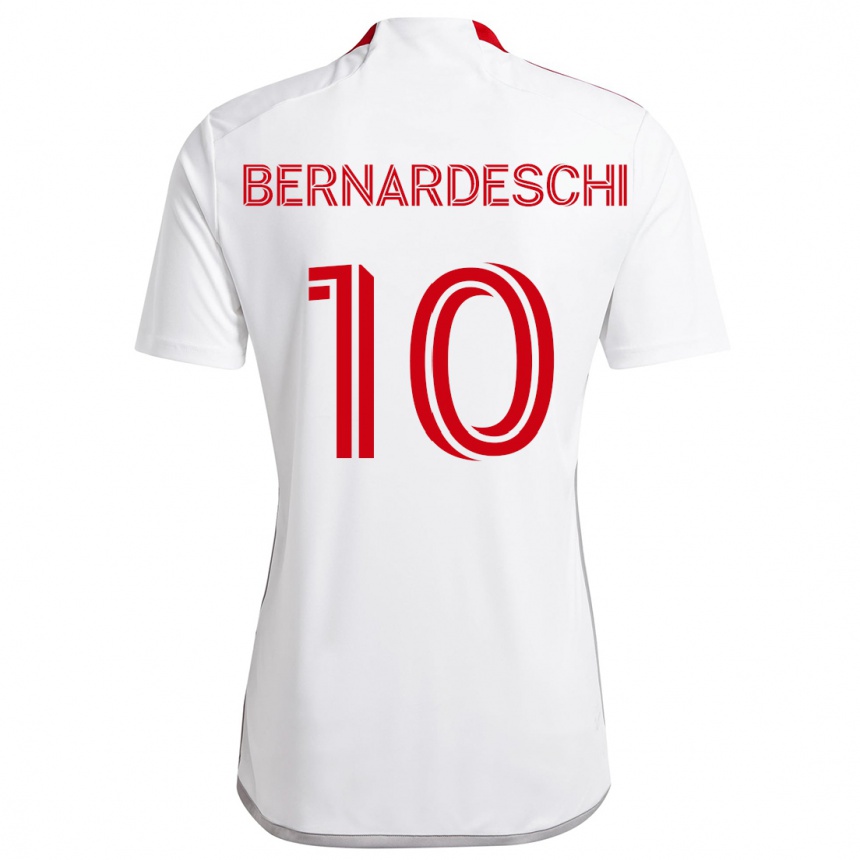 Vyrai Federico Bernardeschi #10 Balta Raudona Išvykos Marškinėliai 2024/25 T-Shirt