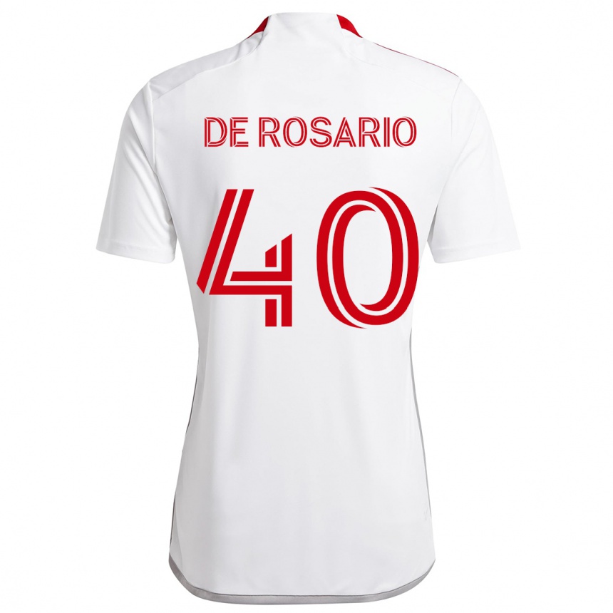 Vyrai Adisa De Rosario #40 Balta Raudona Išvykos Marškinėliai 2024/25 T-Shirt