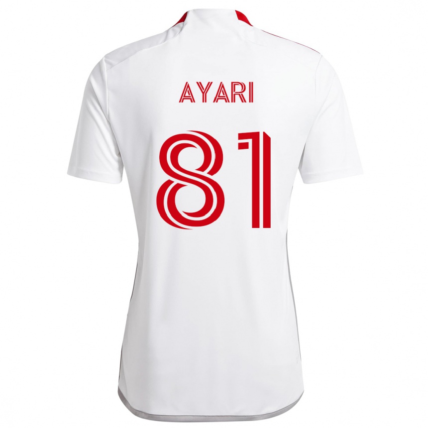 Vyrai Hassan Ayari #81 Balta Raudona Išvykos Marškinėliai 2024/25 T-Shirt