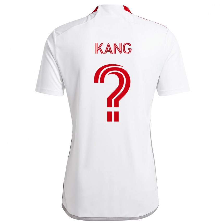 Vyrai Ethan Kang #0 Balta Raudona Išvykos Marškinėliai 2024/25 T-Shirt