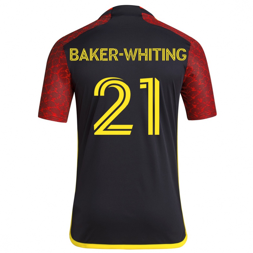 Vyrai Reed Baker-Whiting #21 Raudona Juoda Išvykos Marškinėliai 2024/25 T-Shirt