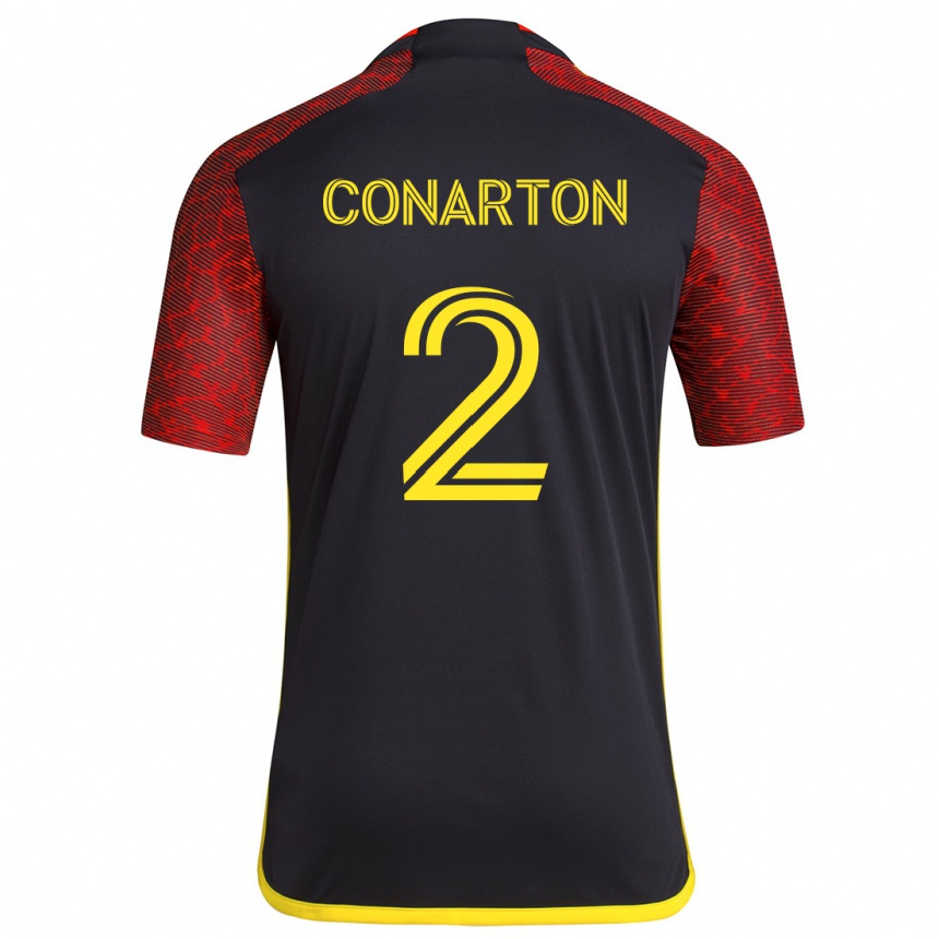 Vyrai Alyssa Conarton #2 Raudona Juoda Išvykos Marškinėliai 2024/25 T-Shirt