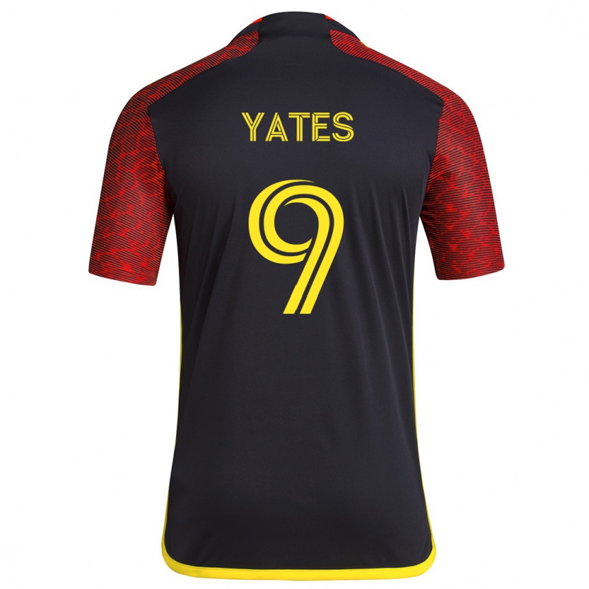 Vyrai Summer Yates #9 Raudona Juoda Išvykos Marškinėliai 2024/25 T-Shirt