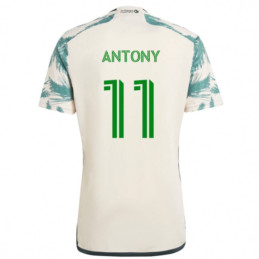 Vyrai Antony #11 Smėlio Ruda Išvykos Marškinėliai 2024/25 T-Shirt