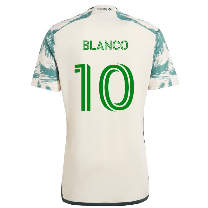 Vyrai Sebastián Blanco #10 Smėlio Ruda Išvykos Marškinėliai 2024/25 T-Shirt