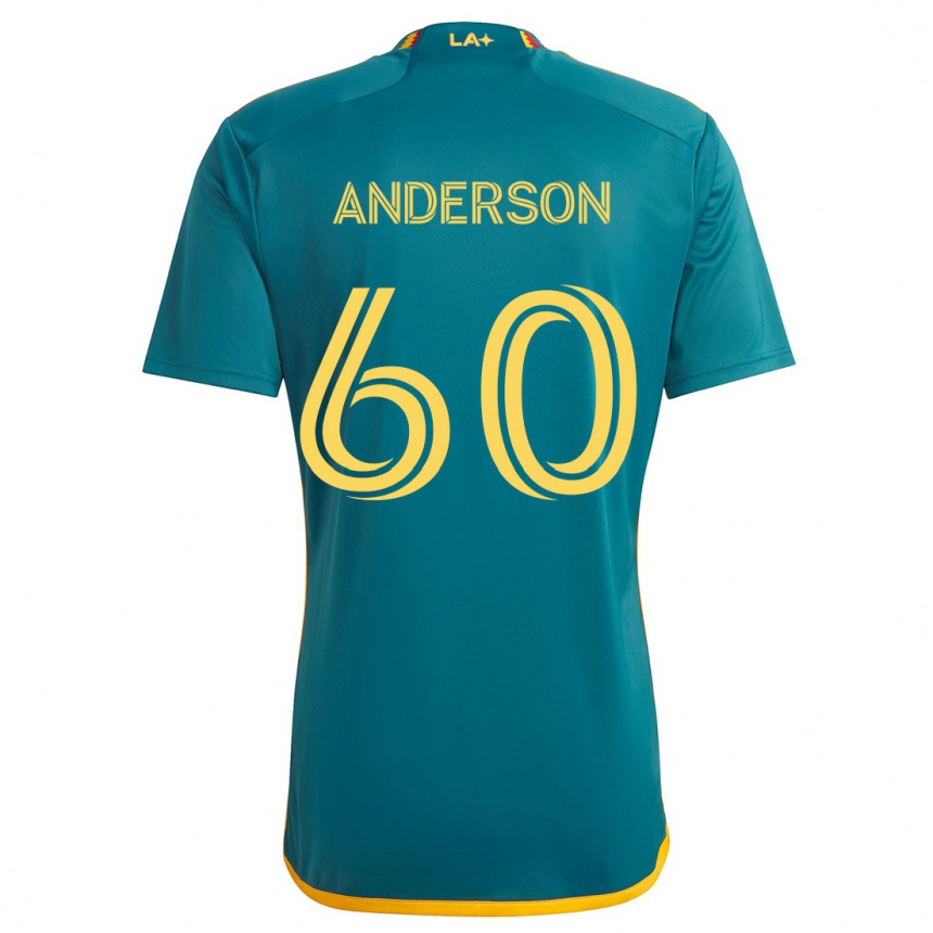 Vyrai Nolan Anderson #60 Žalia Geltona Išvykos Marškinėliai 2024/25 T-Shirt