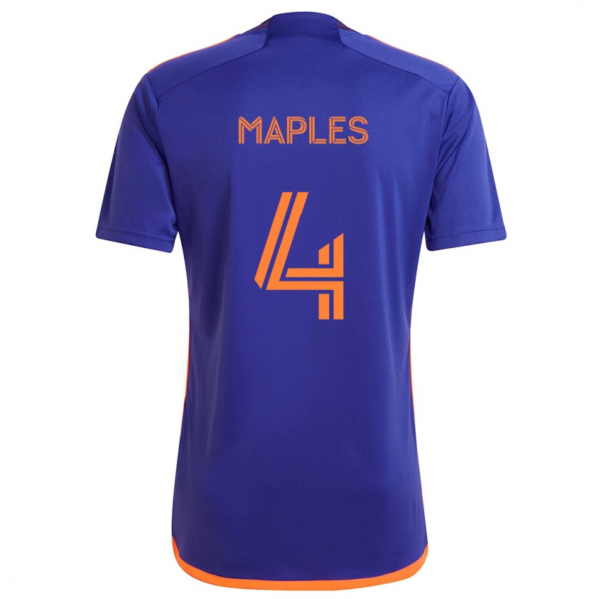 Vyrai Talen Maples #4 Violetinė Oranžinė Išvykos Marškinėliai 2024/25 T-Shirt