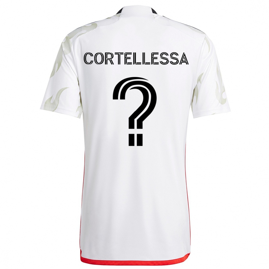 Vyrai Michael Cortellessa #0 Balta Raudona Juoda Išvykos Marškinėliai 2024/25 T-Shirt