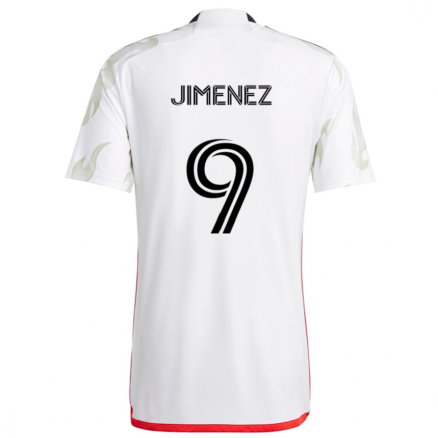 Vyrai Jesús Jiménez #9 Balta Raudona Juoda Išvykos Marškinėliai 2024/25 T-Shirt