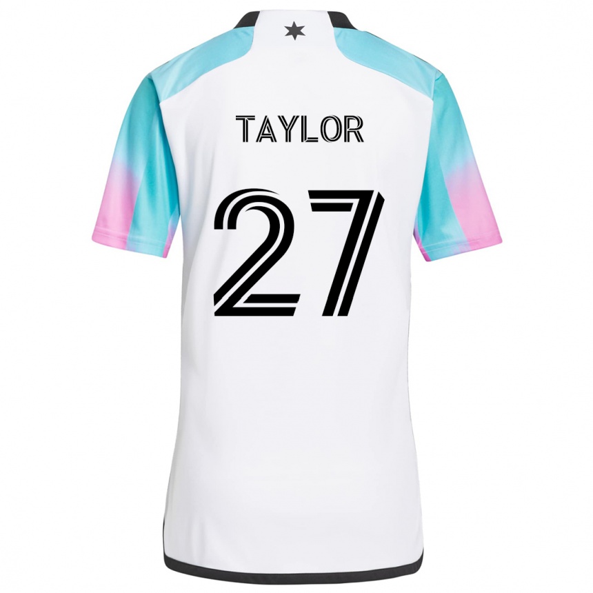 Vyrai D.j. Taylor #27 Balta Mėlyna Juoda Išvykos Marškinėliai 2024/25 T-Shirt