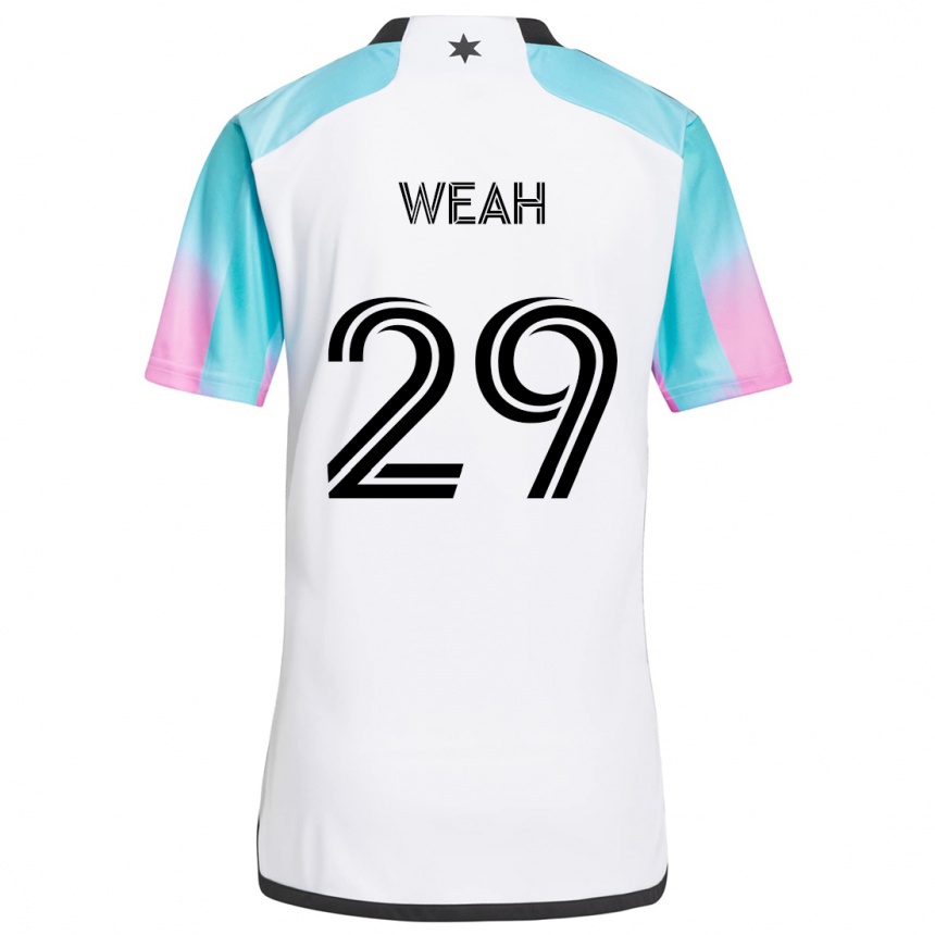 Vyrai Patrick Weah #29 Balta Mėlyna Juoda Išvykos Marškinėliai 2024/25 T-Shirt