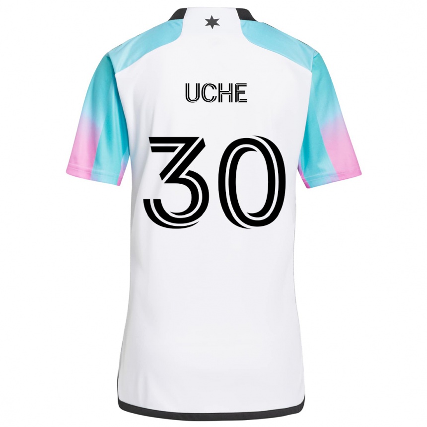 Vyrai Cc Uche #30 Balta Mėlyna Juoda Išvykos Marškinėliai 2024/25 T-Shirt