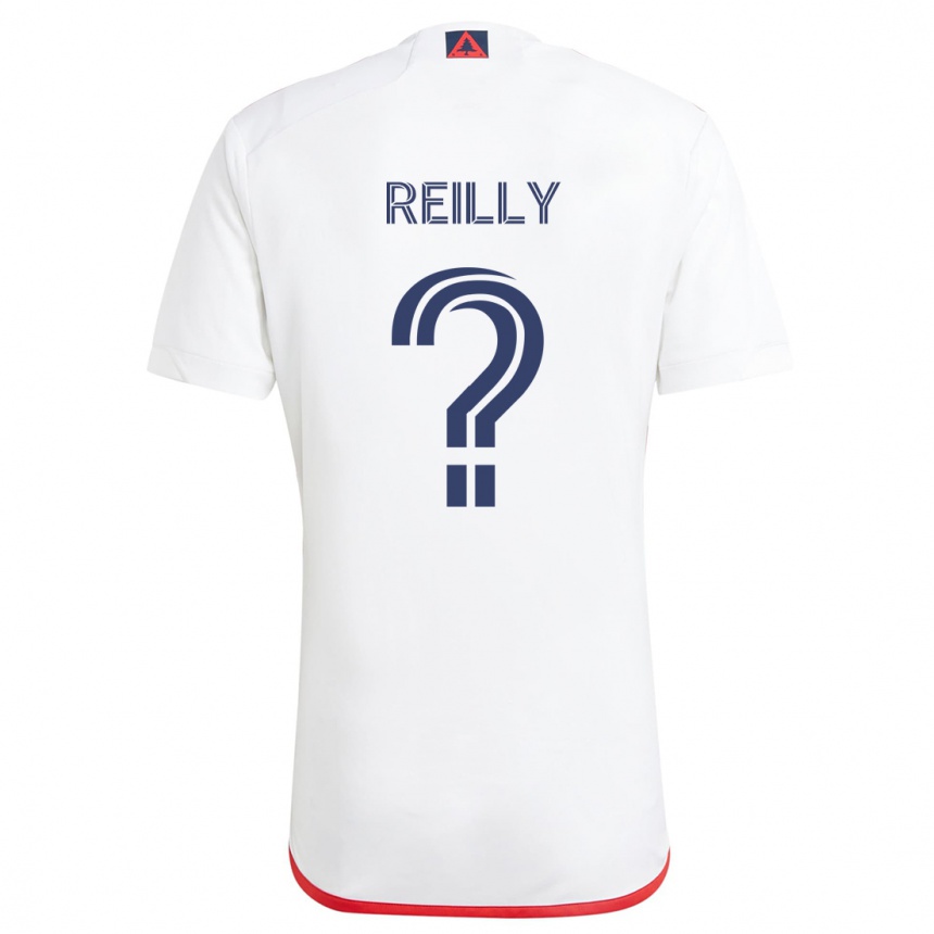 Vyrai Aidan Reilly #0 Balta Raudona Išvykos Marškinėliai 2024/25 T-Shirt