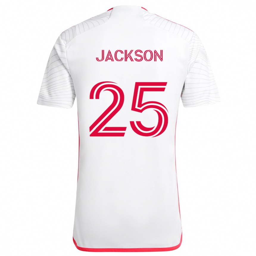 Vyrai Aziel Jackson #25 Balta Raudona Išvykos Marškinėliai 2024/25 T-Shirt