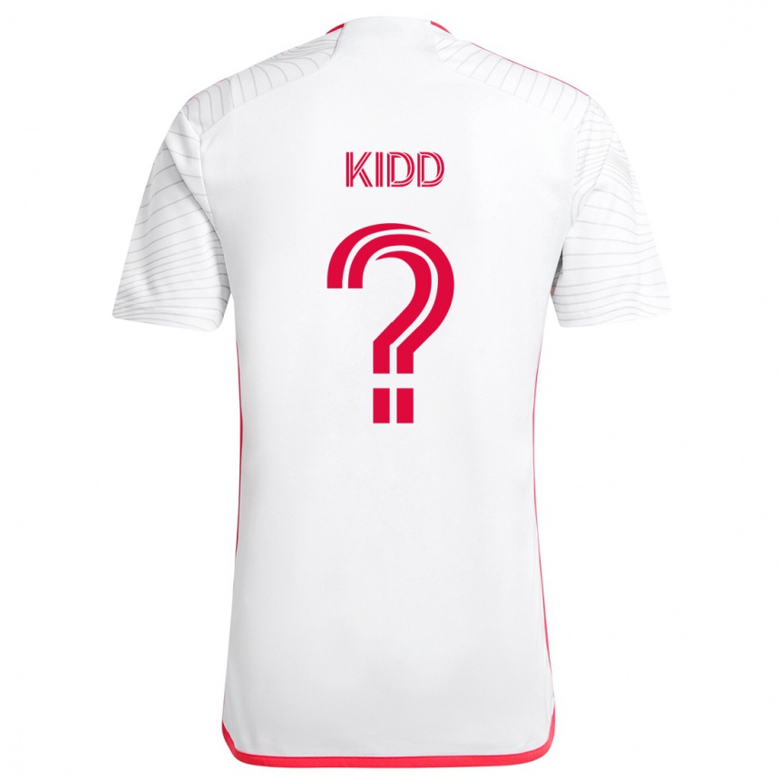 Vyrai Matteo Kidd #0 Balta Raudona Išvykos Marškinėliai 2024/25 T-Shirt