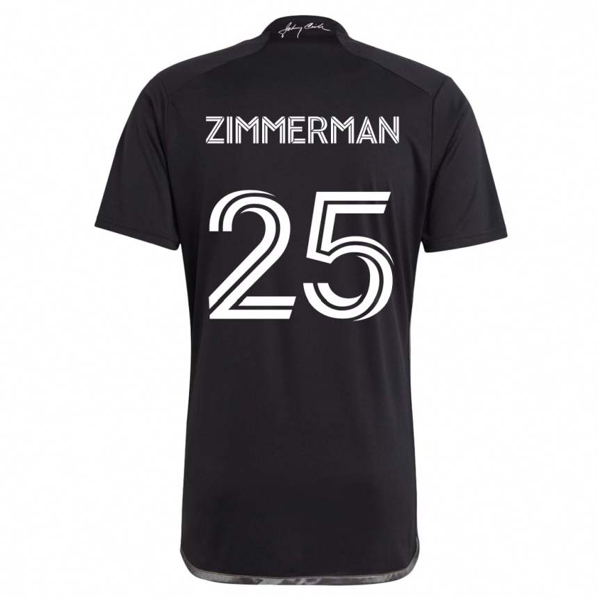 Vyrai Walker Zimmerman #25 Juoda Išvykos Marškinėliai 2024/25 T-Shirt