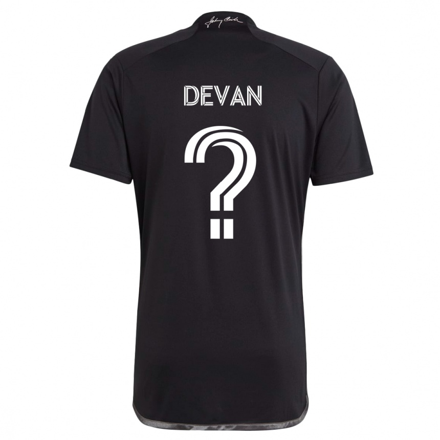 Vyrai Liam Devan #0 Juoda Išvykos Marškinėliai 2024/25 T-Shirt