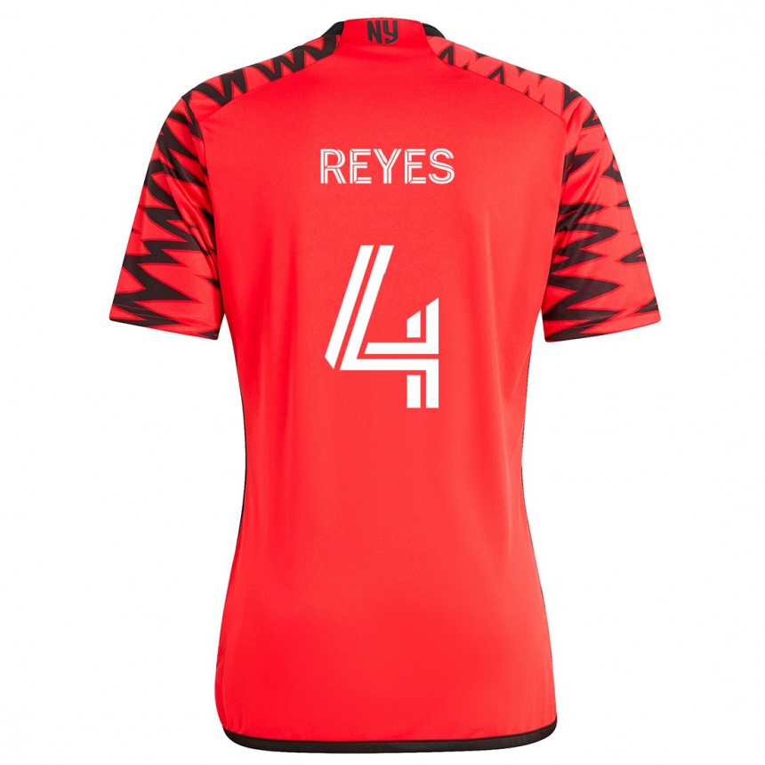 Vyrai Andrés Reyes #4 Raudona Juoda Balta Išvykos Marškinėliai 2024/25 T-Shirt