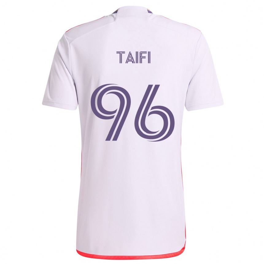 Vyrai Zakaria Taifi #96 Balta Raudona Violetinė Išvykos Marškinėliai 2024/25 T-Shirt