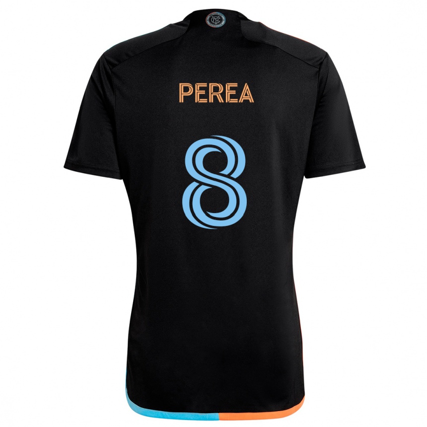 Vyrai Andrés Perea #8 Juoda Oranžinė Mėlyna Išvykos Marškinėliai 2024/25 T-Shirt