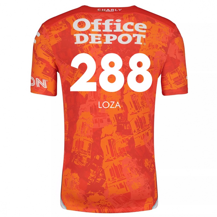 Vyrai Santino Loza #288 Oranžinė Balta Išvykos Marškinėliai 2024/25 T-Shirt