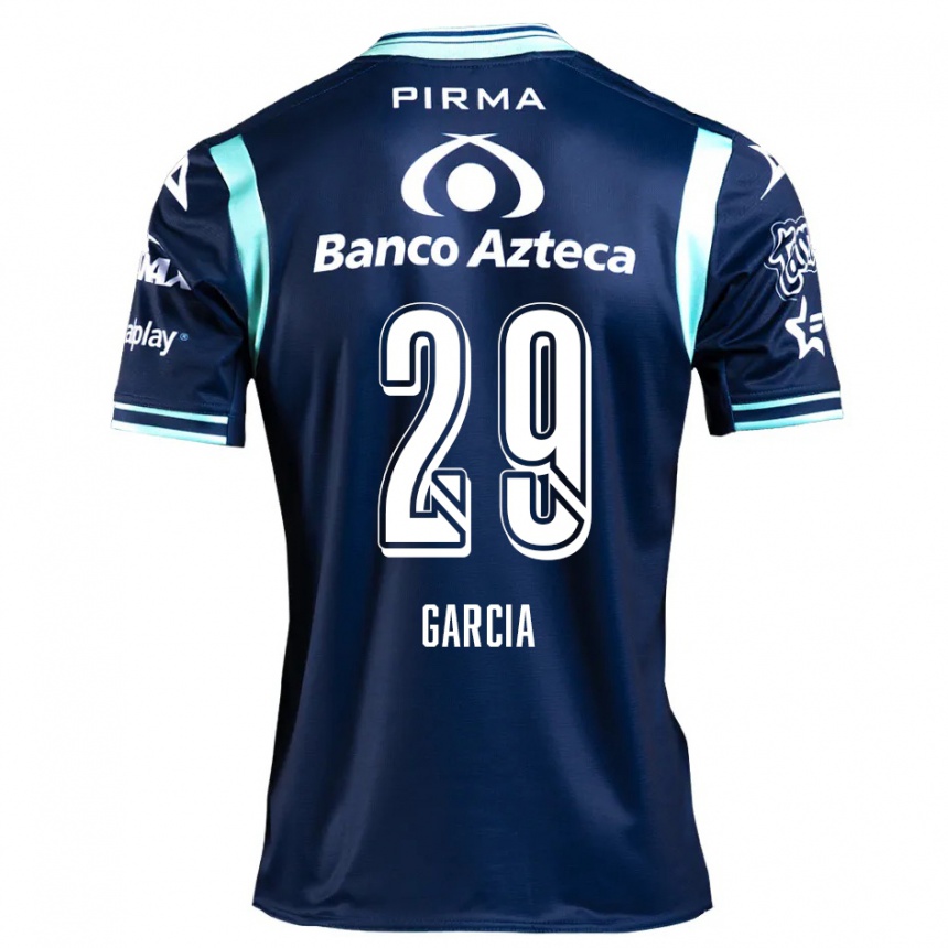 Vyrai Emiliano García #29 Tamsiai Mėlyna Išvykos Marškinėliai 2024/25 T-Shirt