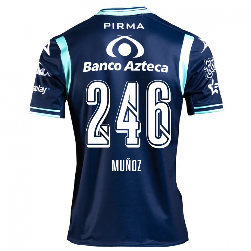 Vyrai Zamier Muñoz #246 Tamsiai Mėlyna Išvykos Marškinėliai 2024/25 T-Shirt