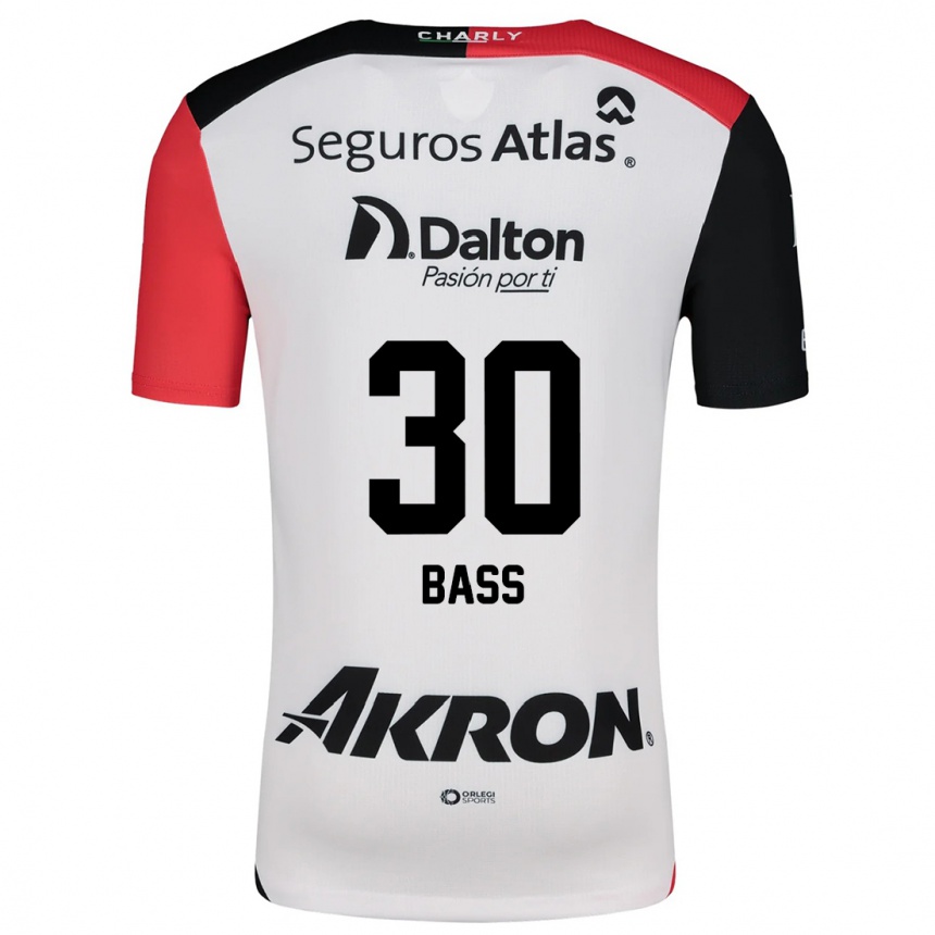 Vyrai Abraham Bass #30 Balta Raudona Juoda Išvykos Marškinėliai 2024/25 T-Shirt