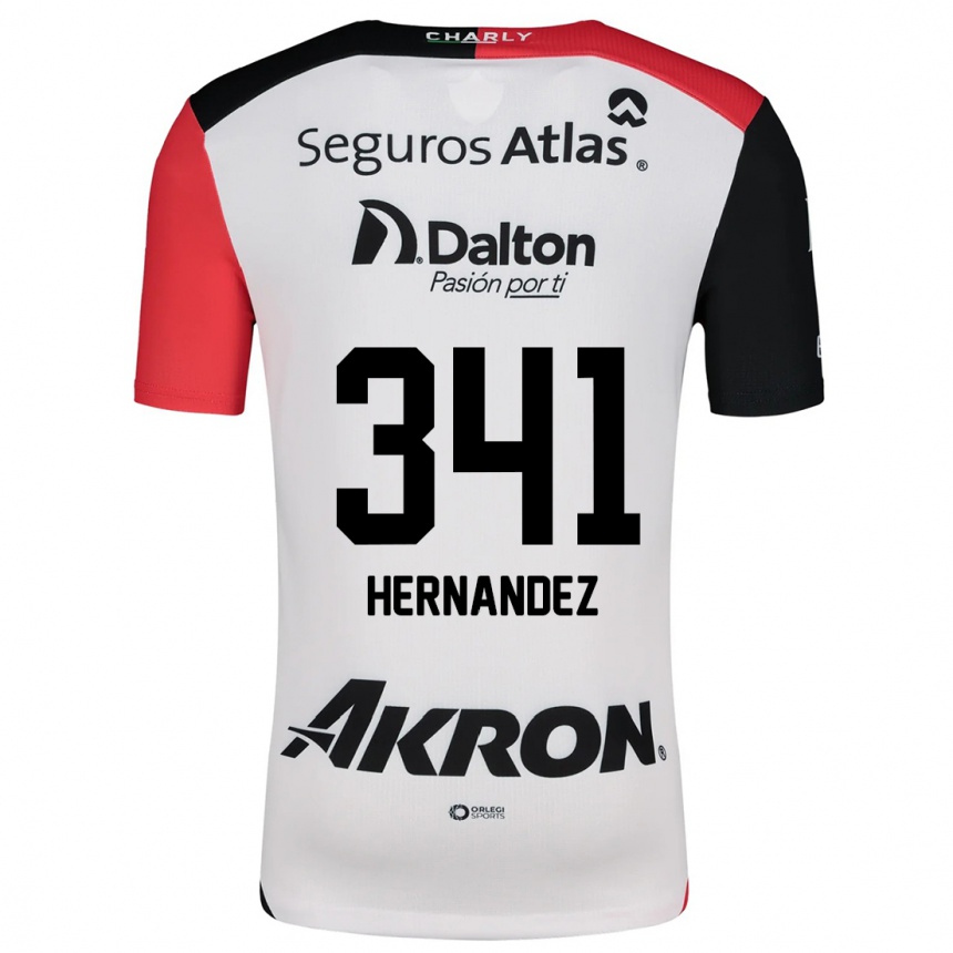 Vyrai Leonardo Hernández #341 Balta Raudona Juoda Išvykos Marškinėliai 2024/25 T-Shirt