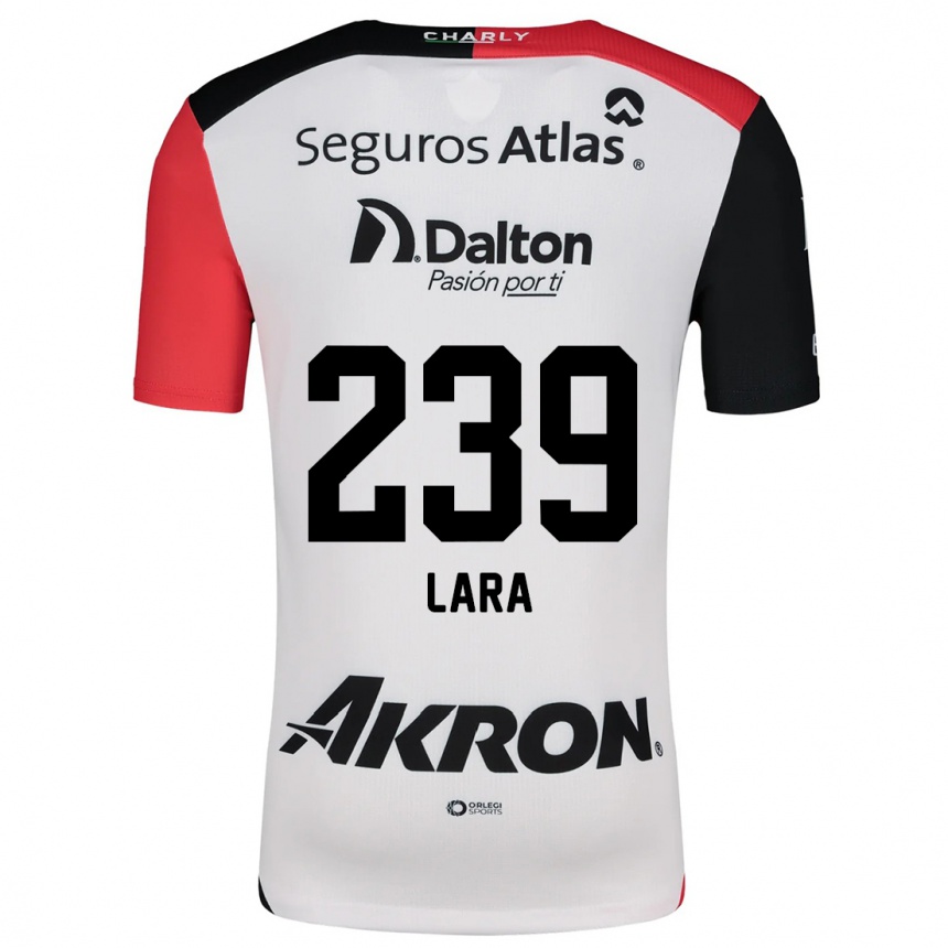 Vyrai Guadalupe Lara #239 Balta Raudona Juoda Išvykos Marškinėliai 2024/25 T-Shirt