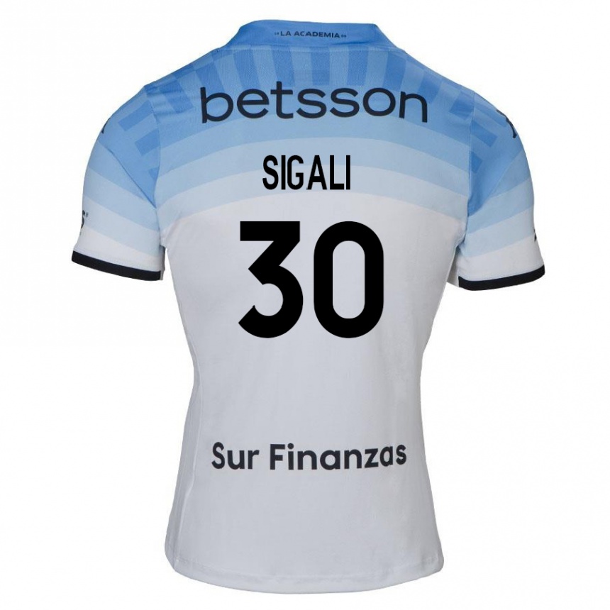 Vyrai Leonardo Sigali #30 Balta Mėlyna Juoda Išvykos Marškinėliai 2024/25 T-Shirt