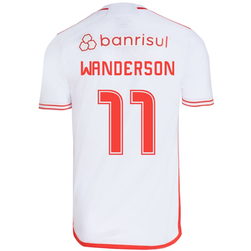 Vyrai Wanderson #11 Balta Raudona Išvykos Marškinėliai 2024/25 T-Shirt