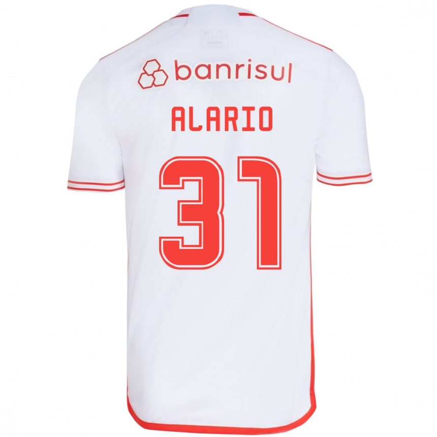 Vyrai Lucas Alario #31 Balta Raudona Išvykos Marškinėliai 2024/25 T-Shirt