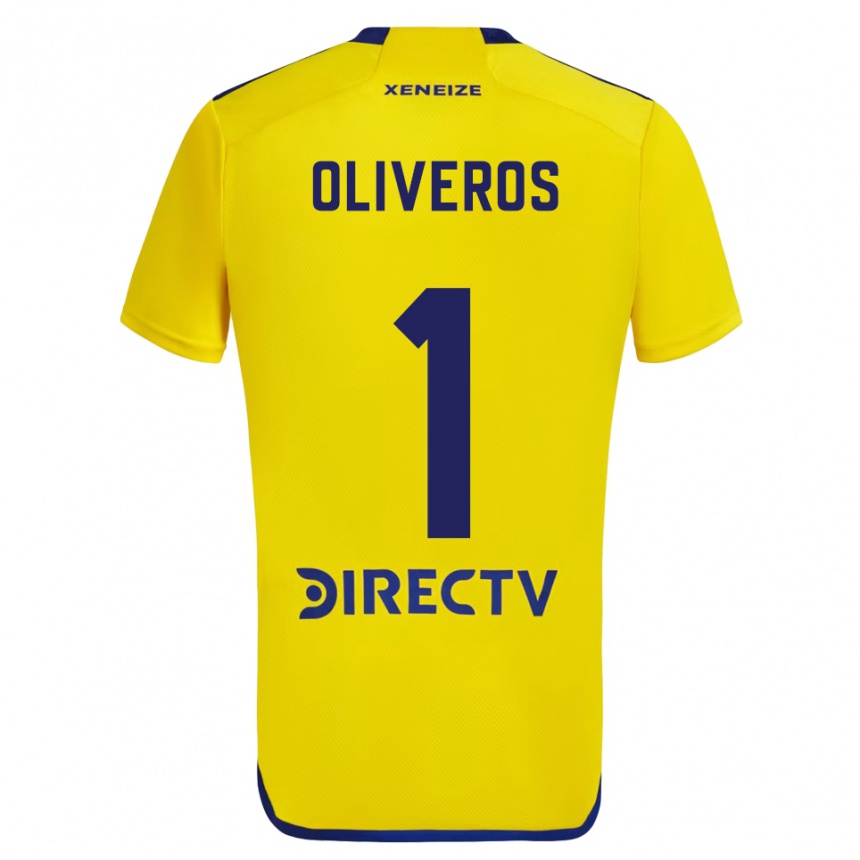 Vyrai Laurina Oliveros #1 Geltona Mėlyna Išvykos Marškinėliai 2024/25 T-Shirt