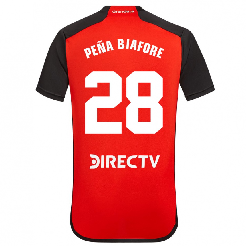 Vyrai Felipe Peña Biafore #28 Raudona Juoda Balta Išvykos Marškinėliai 2024/25 T-Shirt