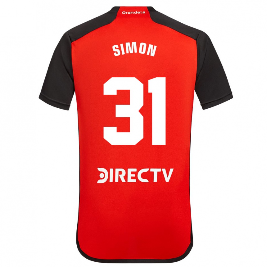 Vyrai Santiago Simón #31 Raudona Juoda Balta Išvykos Marškinėliai 2024/25 T-Shirt