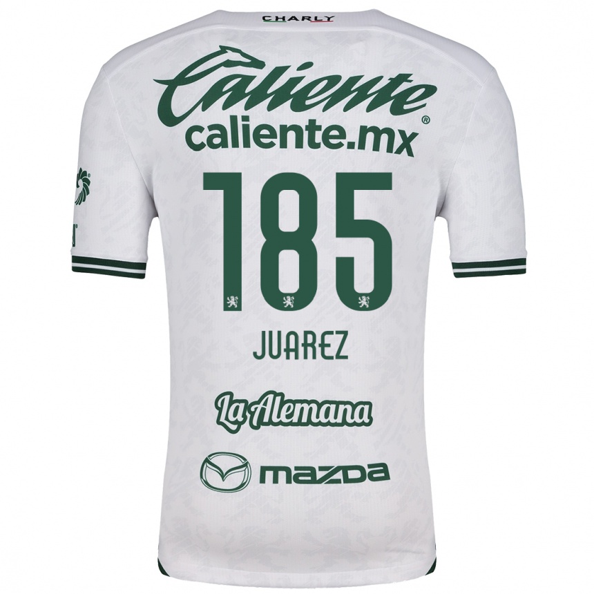 Vyrai Moisés Juárez #185 Balta Žalia Išvykos Marškinėliai 2024/25 T-Shirt