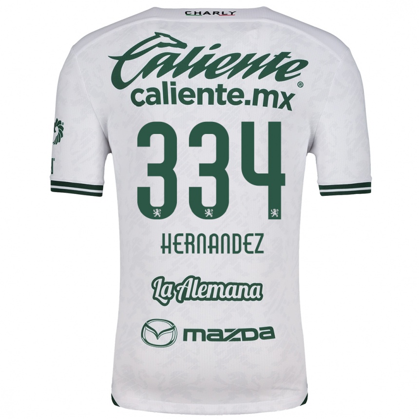 Vyrai Alan Hernández #334 Balta Žalia Išvykos Marškinėliai 2024/25 T-Shirt