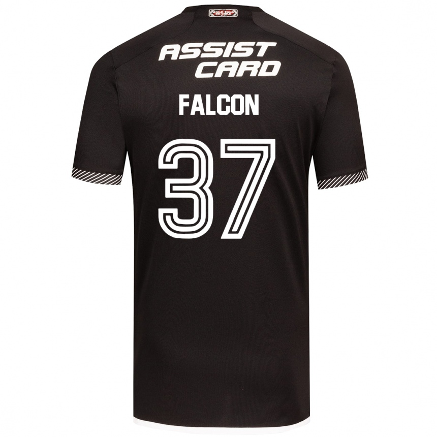 Vyrai Maximiliano Falcón #37 Juoda Balta Išvykos Marškinėliai 2024/25 T-Shirt