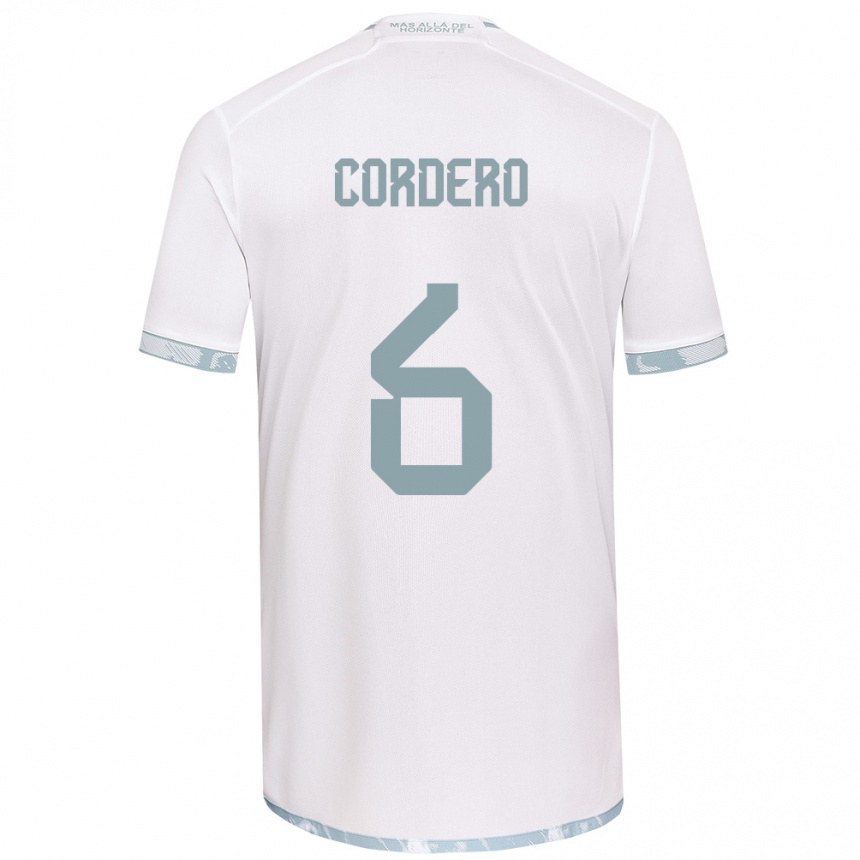 Vyrai Renato Cordero #6 Balta Pilka Išvykos Marškinėliai 2024/25 T-Shirt