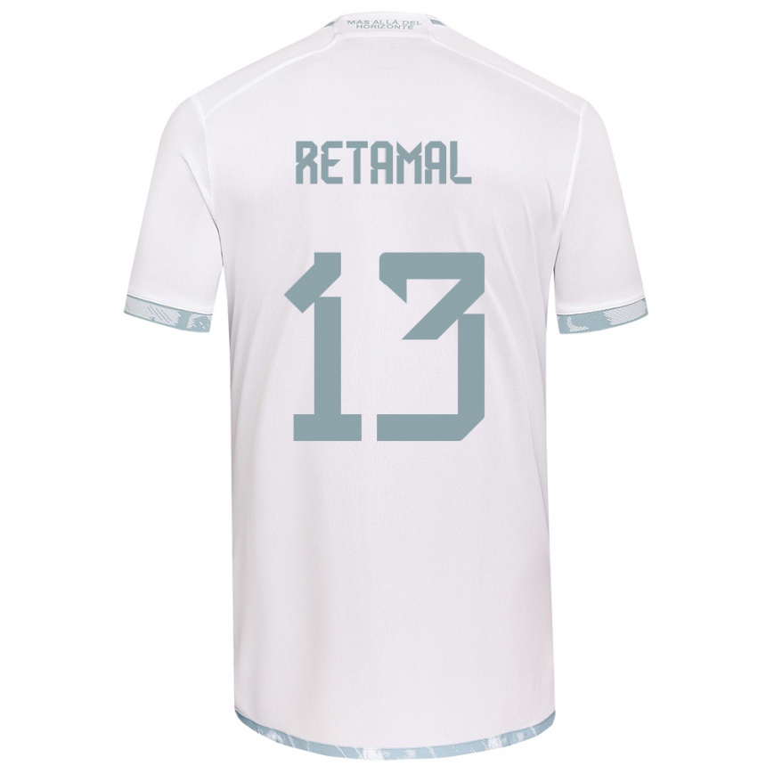 Vyrai David Retamal #13 Balta Pilka Išvykos Marškinėliai 2024/25 T-Shirt