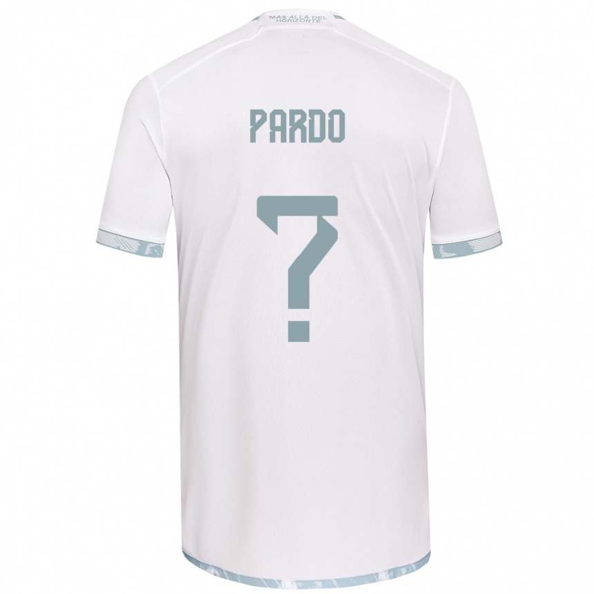 Vyrai Cristián Pardo #0 Balta Pilka Išvykos Marškinėliai 2024/25 T-Shirt