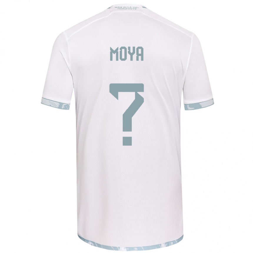 Vyrai Flavio Moya #0 Balta Pilka Išvykos Marškinėliai 2024/25 T-Shirt