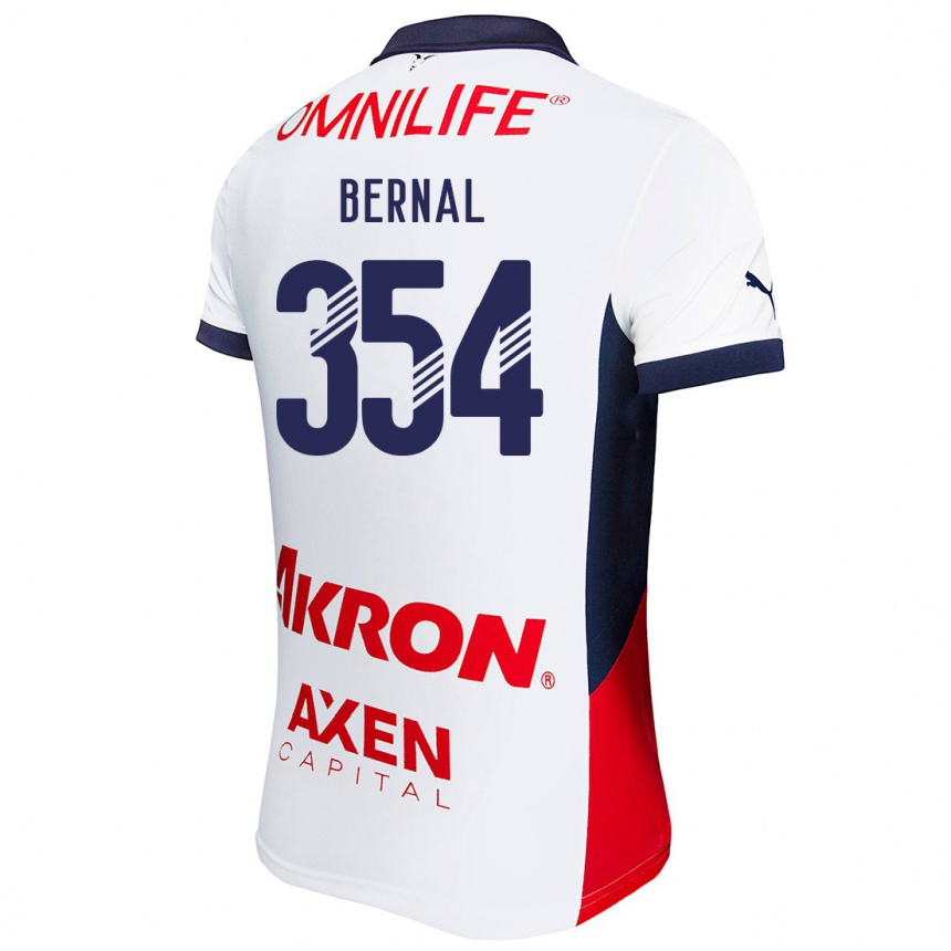 Vyrai Carlos Bernal #354 Balta Raudona Mėlyna Išvykos Marškinėliai 2024/25 T-Shirt