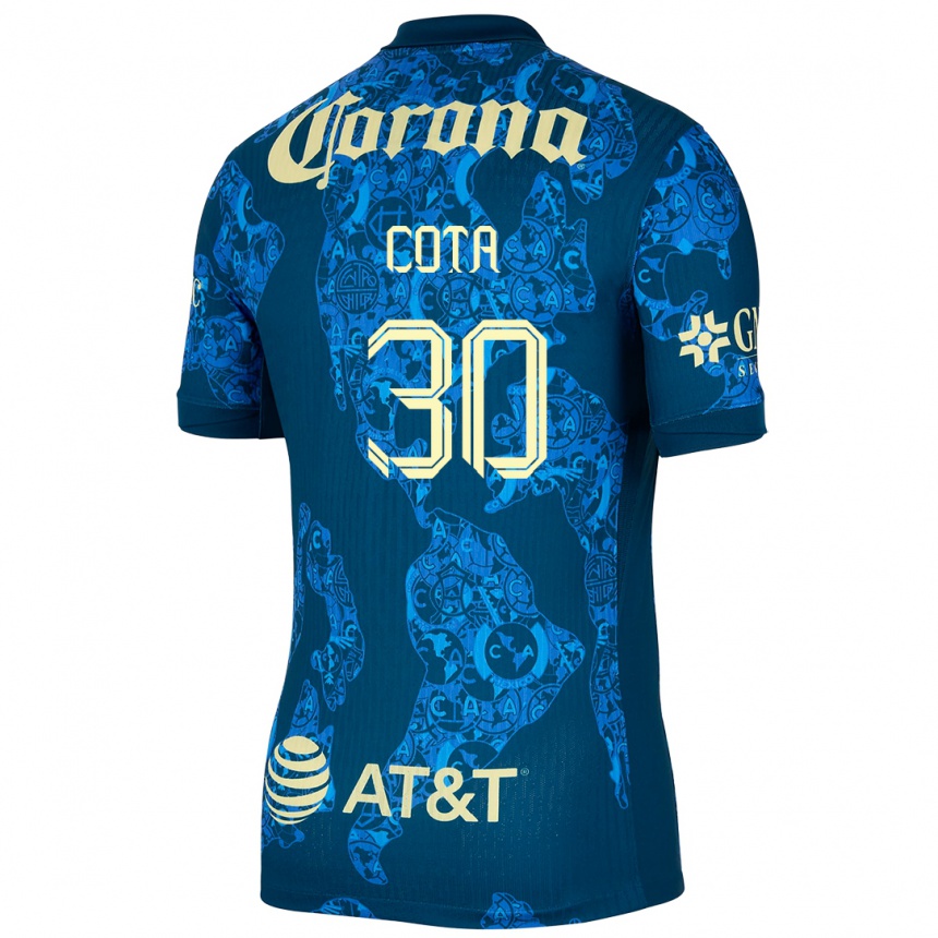 Vyrai Rodolfo Cota #30 Mėlyna Geltona Išvykos Marškinėliai 2024/25 T-Shirt