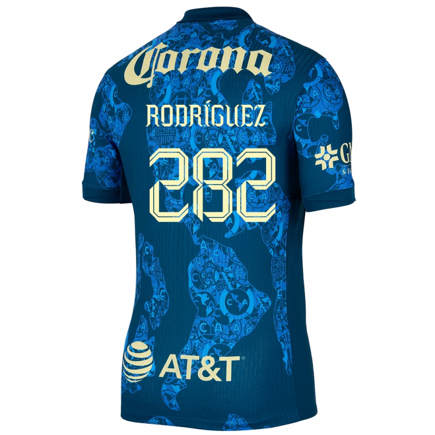 Vyrai Francisco Rodríguez #282 Mėlyna Geltona Išvykos Marškinėliai 2024/25 T-Shirt